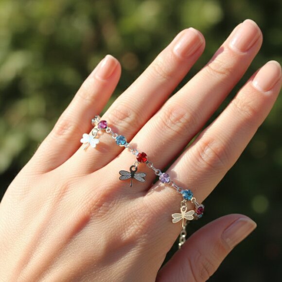 "Handmade Anklet – Elegant & Delicate Jewelry for Women | UNVRC1250 - Picture 4 of 4